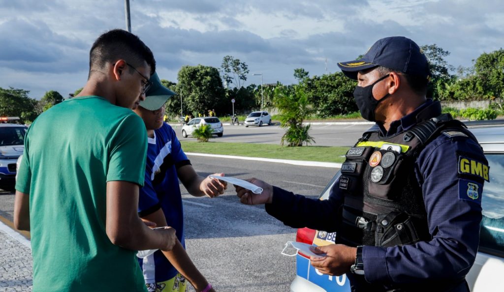 Máscaras distribuídas durante a Operação Carnaval 2021