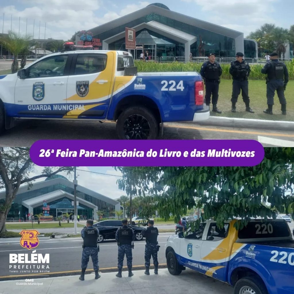 A Guarda Municipal de Belém integra  o esquema de segurança para atender a 26ª Feira Pan-Amazônica do Livro e das Multivozes